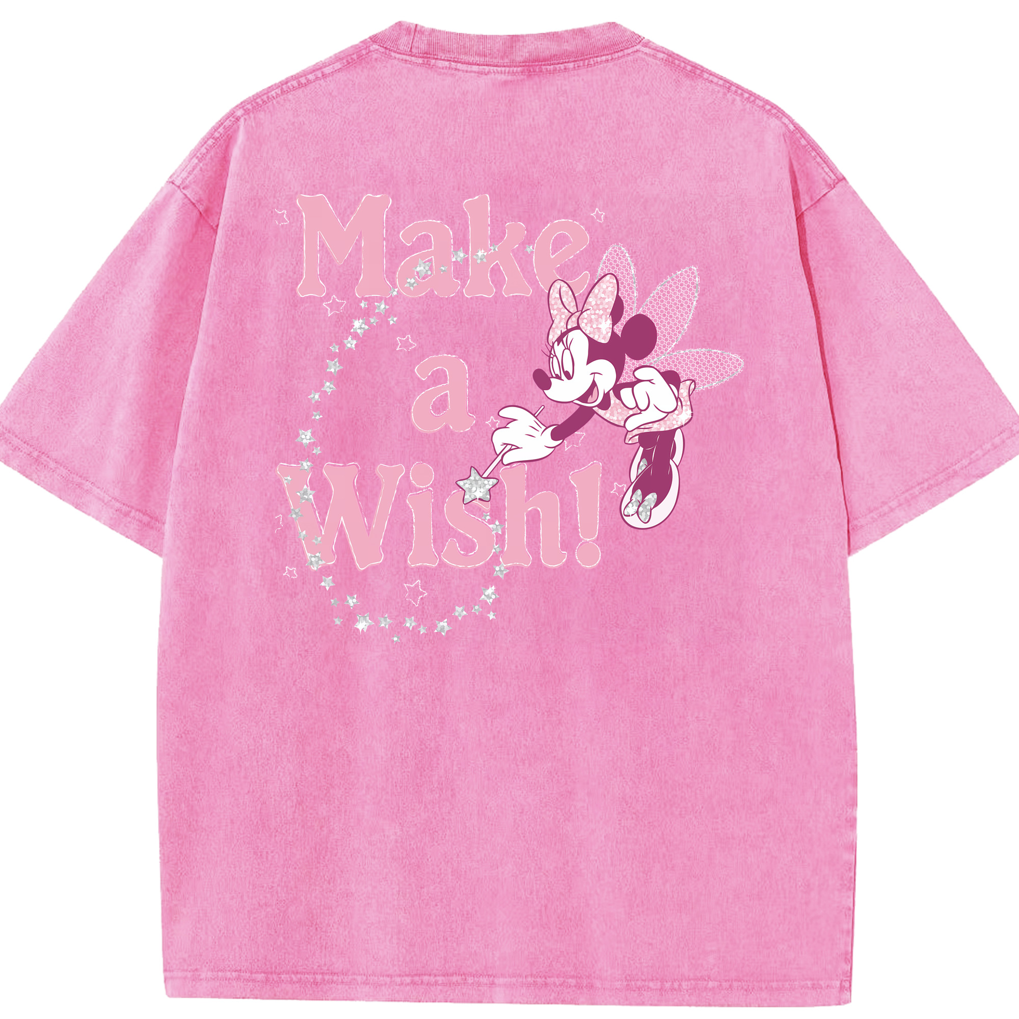 （画像用） ミッキーマウス Mickey Mouse 綿100% ヴィンテージ風 半袖Tシャツ（背面プリント）